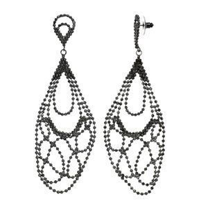 Simply Vera Wang Hematite Chain Chandelier Earring
